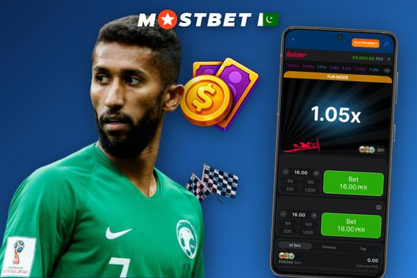 Mostbet Aviator app on a smartphone showing the red plane at 1.87x for Pakistani players