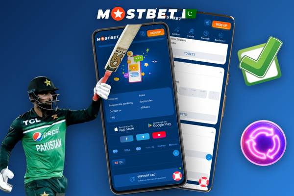 Mostbet Pakistan live cricket betting with in-play coupon on mobile device