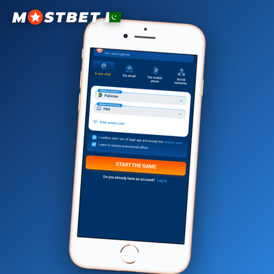 Smartphone OTP bubble icon for Mostbet phone number registration in Pakistan
