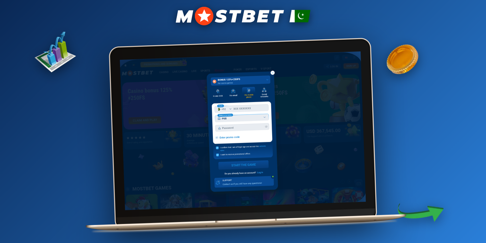 Mostbet promocode entry field highlighted during signup on desktop registration form